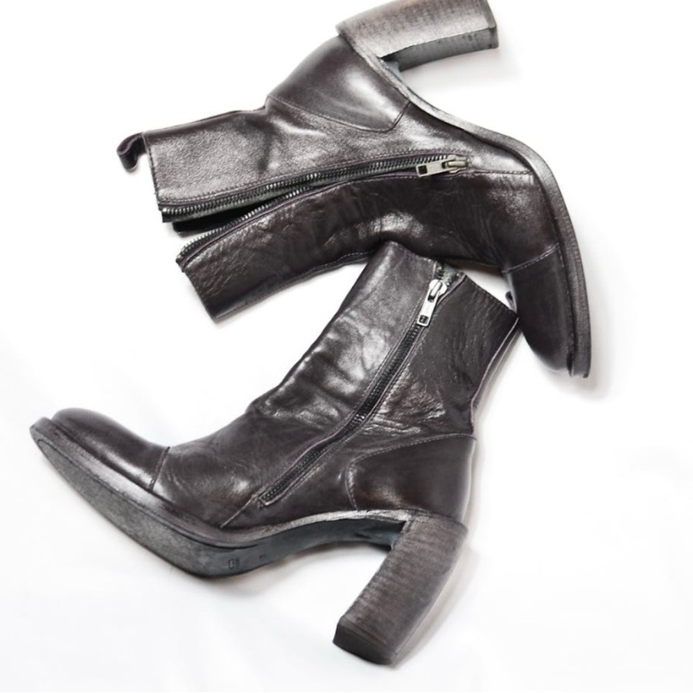 Black Leather Ankle boots